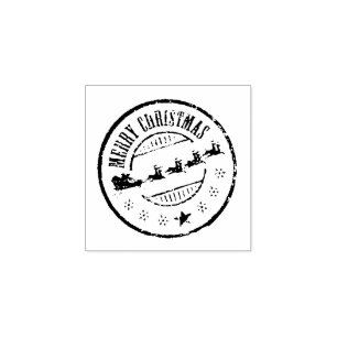 Frohe Weihnachts-Briefmarke Gummistempel