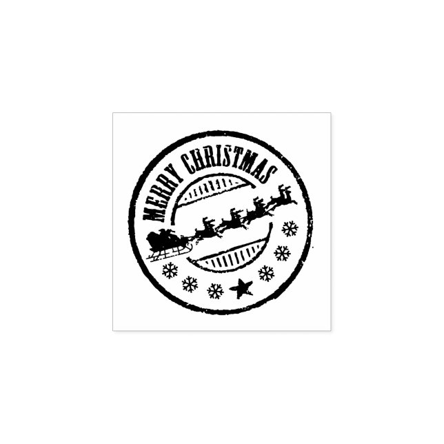Frohe Weihnachts-Briefmarke Gummistempel (Prägung)