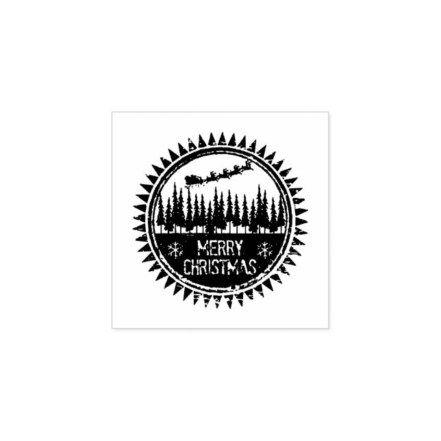 Frohe Weihnachts-Briefmarke Gummistempel (Prägung)