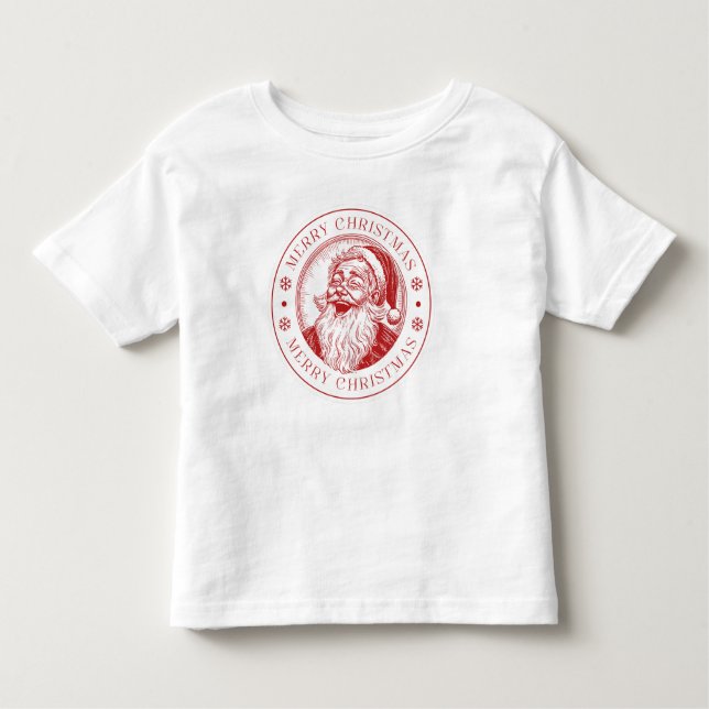 Frohe Weihnachts-Briefmarke Kleinkind T-shirt (Vorderseite)