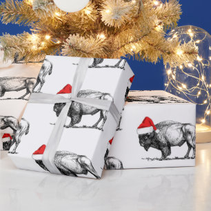Frohe Weihnachts Buffalo Geschenkpapier