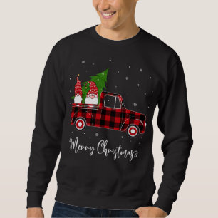 Frohe Weihnachts Buffalo Kariert Red Truck Tree un Sweatshirt