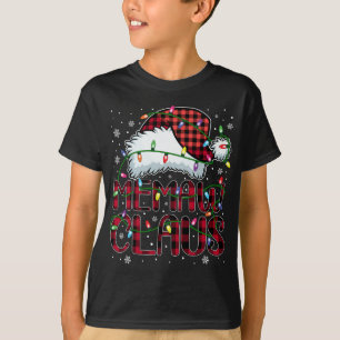 Frohe Weihnachts Buffalo Kariert Red Weihnachtsman T-Shirt
