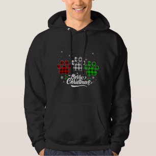 Frohe Weihnachts Buffalo Kariert Red White Green D Hoodie