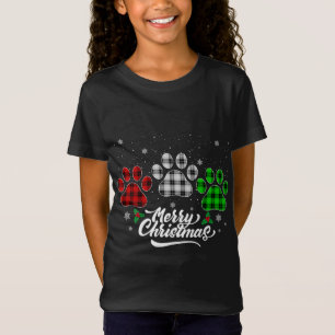 Frohe Weihnachts Buffalo Kariert Red White Green D T-Shirt