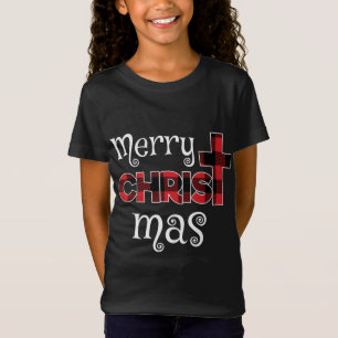 Frohe Weihnachts Buffalo Kariert T-Shirt