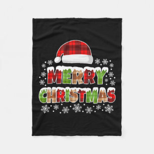 Frohe Weihnachts Buffalo Karierten Weihnachten Män Fleecedecke
