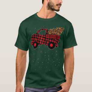 Frohe Weihnachts Buffalo Truck Tree Red Kariert 1 T-Shirt