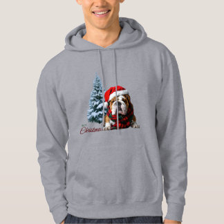 Frohe Weihnachts-Bulldog Hoodie