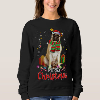 Frohe Weihnachts Bullmastiff Weihnachtsmannmütze T Sweatshirt