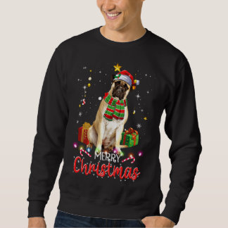 Frohe Weihnachts Bullmastiff Weihnachtsmannmütze T Sweatshirt