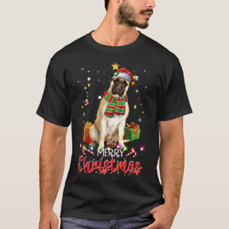 Frohe Weihnachts Bullmastiff Weihnachtsmannmütze T T-Shirt