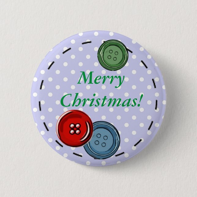 Frohe Weihnachts-Button mit Niedlichen Tasten & St Button (Vorderseite)