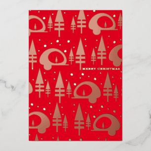 Frohe Weihnachts-Camper Foto Pressed Foil Folien Feiertagskarte