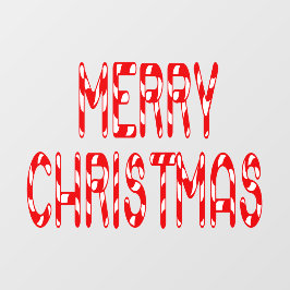Frohe Weihnachts Candy Cane Zuhause & Storefront V Fensteraufkleber