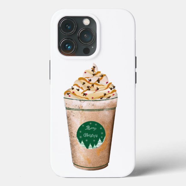 Frohe Weihnachts Caramel Drizzled Latte Case-Mate iPhone Hülle (Rückseite)