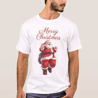 Frohe Weihnachts-Cartoon Santa T-Shirt