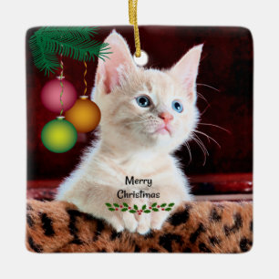 Frohe Weihnachts Cat Ornament