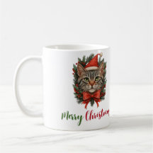 Frohe Weihnachts Cat Tasse
