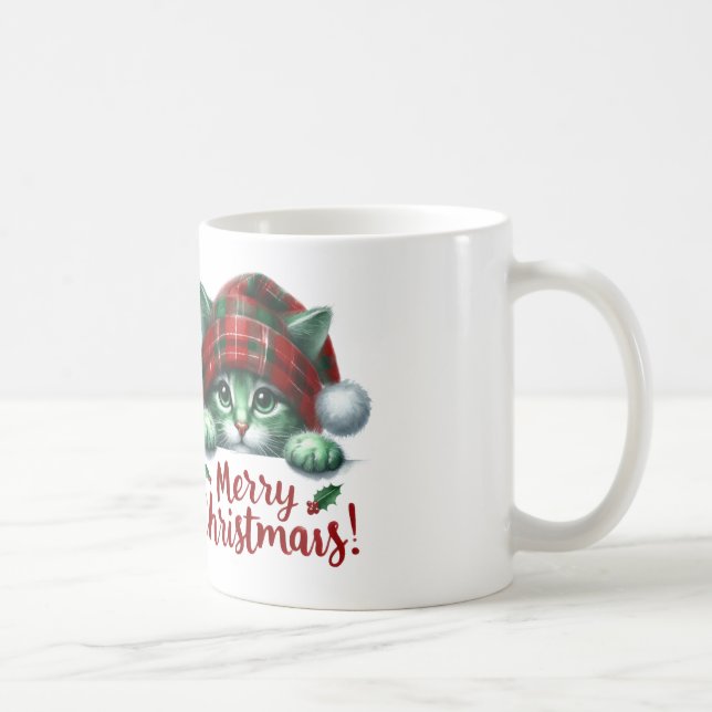Frohe Weihnachts Cat Tasse (Rechts)