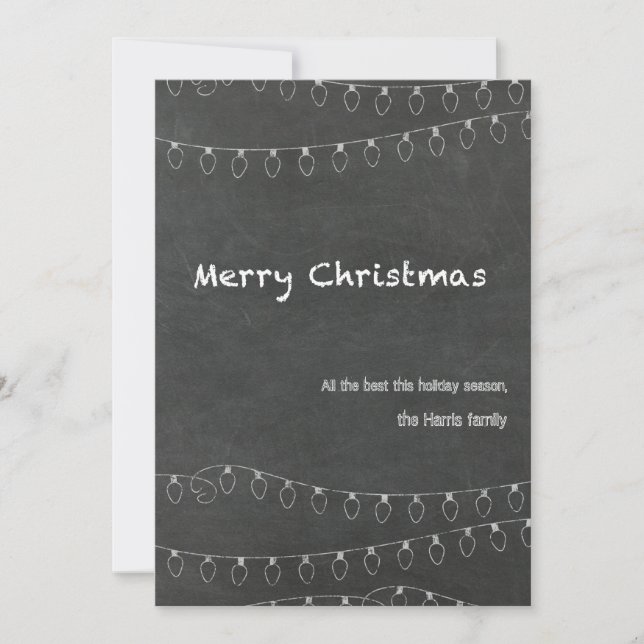 Frohe Weihnachts-Chalkboard-Design Feiertagskarte (Vorderseite)