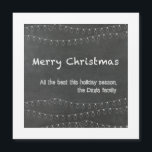 Frohe Weihnachts Chalkboard Design Grußkarte Magnetkarte<br><div class="desc">Ihre Stimmung und Unterschrift unterstreichen diese fröhliche Weihnachts-Chalkboard-Design-Karte.</div>
