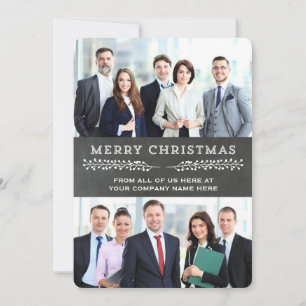 Frohe Weihnachts-Chalkboard Foto-Cards Business Feiertagskarte