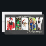 Frohe Weihnachts-Chalkboard Foto-Vorlage Feiertagskarte<br><div class="desc">Frohe Weihnachts-Chalkboard Foto Rahmen Foto-Karte .. Fügen Sie Ihre eigenen Fotos zu dieser modernen flachen Grüße Karte .. senden Sie ein wenig etwas Besonderes dieses Weihnachtsfest .. von Ricaso</div>
