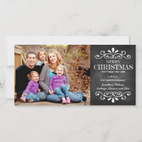 Frohe Weihnachts-Chalkboard Holiday Foto-Karte
