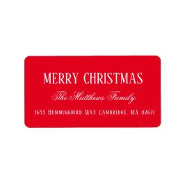 Frohe Weihnachts-Chic Hand Lettered Holiday Label Adressaufkleber