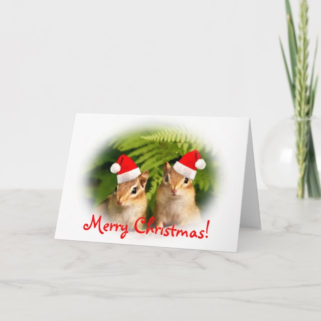 Frohe Weihnachts-Chipkarten Feiertagskarte (Vorderseite)