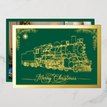 Frohe Weihnachts Choo-Zug Green Gold