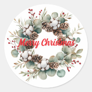 Frohe Weihnachts Classic Round Sticker