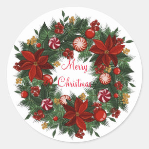 Frohe Weihnachts Classic Round Sticker