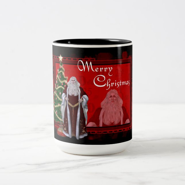 Frohe Weihnachts Classic Weihnachtscoffee-Tasse Zweifarbige Tasse (Mittel)