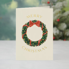 Frohe Weihnachts Classic Wreath Gold