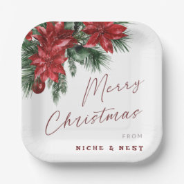 Frohe Weihnachts Classic Wreath Weihnachts-Party Pappteller