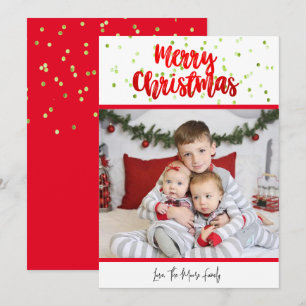 Frohe Weihnachts-Confetti-Karte Einladung