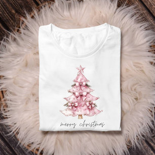 Frohe Weihnachts Coquette Pink Tree Shirt