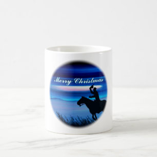 Frohe Weihnachts Cowboy Rider Kaffeetasse