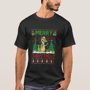 Frohe Weihnachts Crocodile Weihnachtsmannmütze Lig T-Shirt