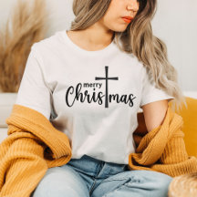 Frohe Weihnachts Cross Faith Shirt
