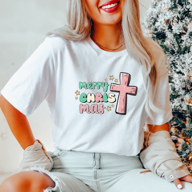 Frohe Weihnachts-Cross-T - Shirt (Von Creator hochgeladen)