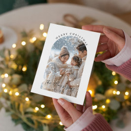 Frohe Weihnachts Custom Family Foto 1 Feiertagskarte