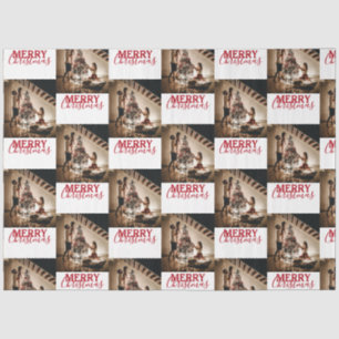 Frohe Weihnachts Custom Family Foto Seidenpapier