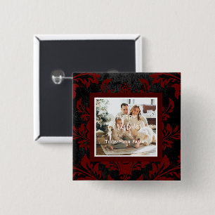 Frohe Weihnachts-Custom Foto Blue Button