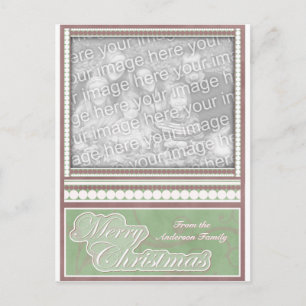 Frohe Weihnachts Custom Foto Familiengrüße Feiertagspostkarte