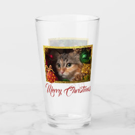 Frohe Weihnachts Custom Foto Pint Glass Glas