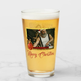 Frohe Weihnachts Custom Foto Pint Glass Glas