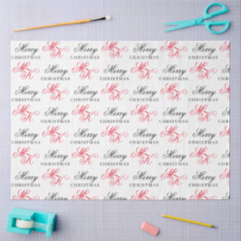 Frohe Weihnachts Custom Monogram Initials Xmas Seidenpapier